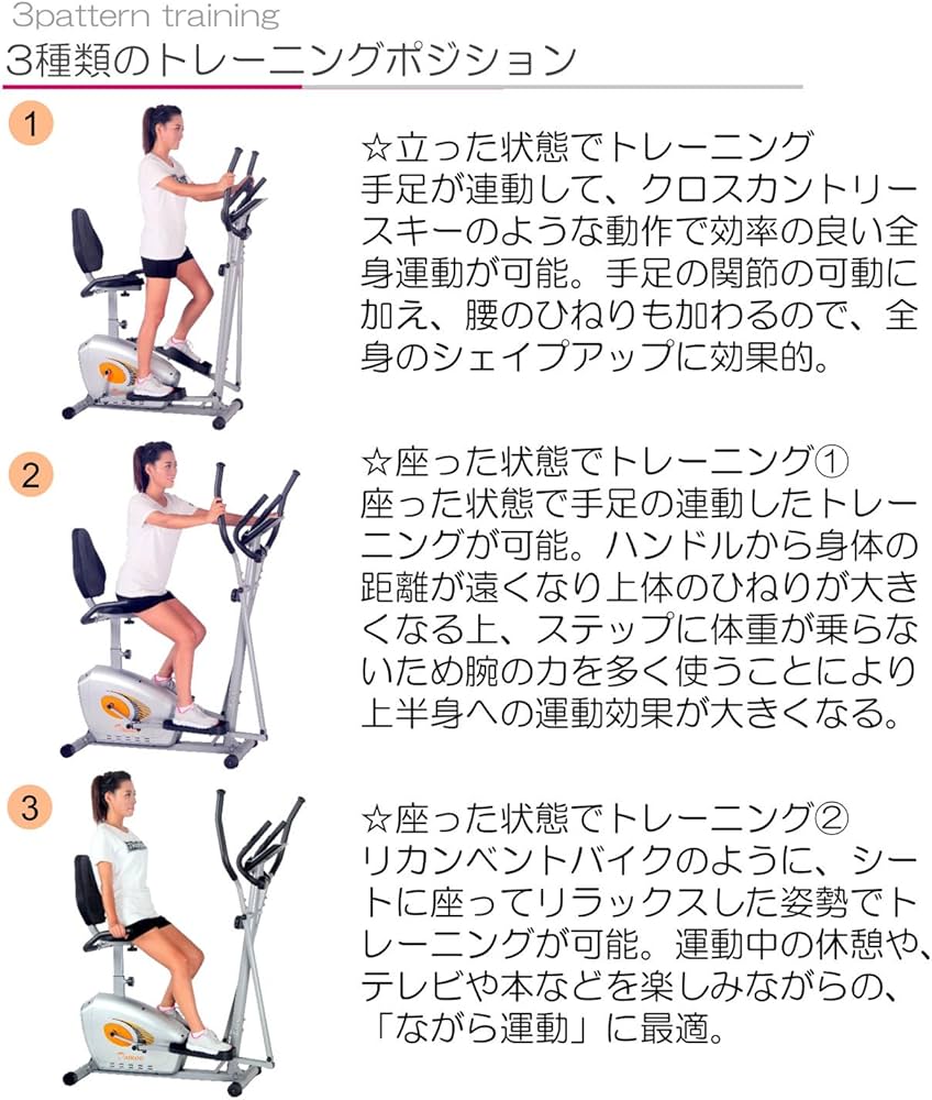 Amazon.co.jp: 大広 シート付 電動負荷式エリプティカルバイク DK