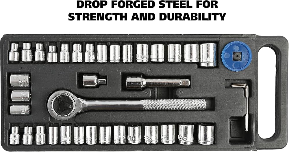 Amazon.com: GreatNeck 74213 40 Piece 1/4 Inch and 3/8 Inch Drive