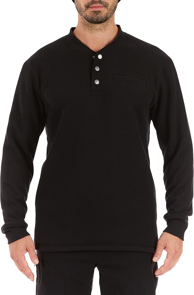 Smith's Workwear Mens Sherpa Bonded Thermal Henley Pullover Jacket