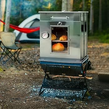 Amazon.com: Lineslife Foldable Camping Oven with 2 Tier Grill