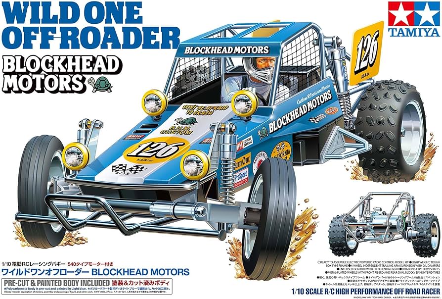 Amazon.com: Tamiya 58695 1:10 Wild One OR Blockhead Motor-Remote