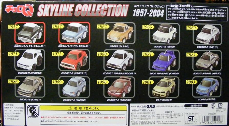 Amazon.co.jp: チョロQ スカイラインコレクション 1957~2004 : おもちゃ
