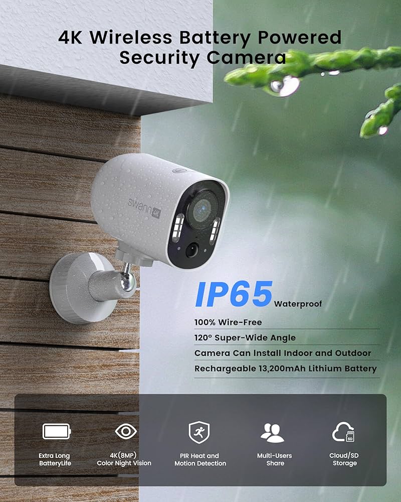 Amazon.com: Swann Xtreem 4K 2Pack Wireless Security Cameras with