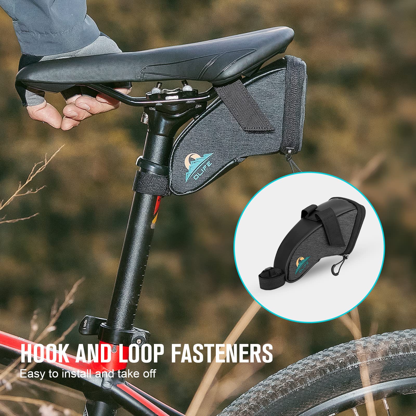 Amazon.co.jp: OLIFE バイク サドルバッグ 自転車 シート下 ウェッジ