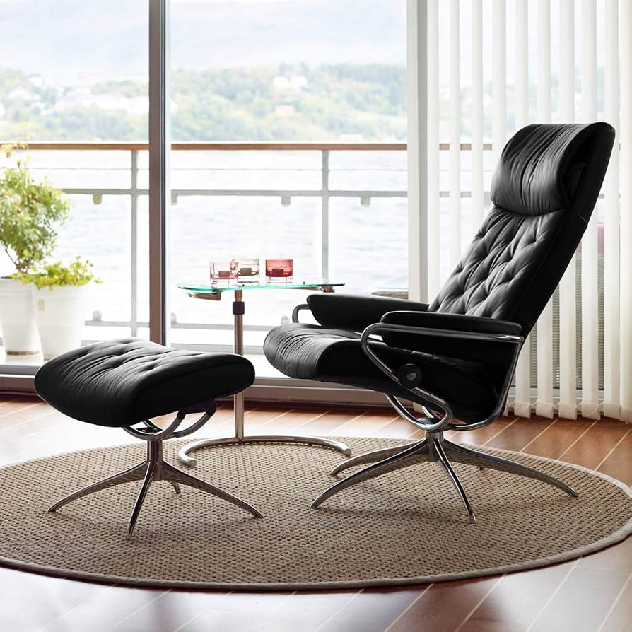 ば*ん様 EKORNES Stresslessレザー リクライニングチェアセット