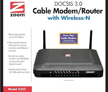Amazon.com: ZOOM DOCSIS 3.0 Cable Modem and Wireless-N Router