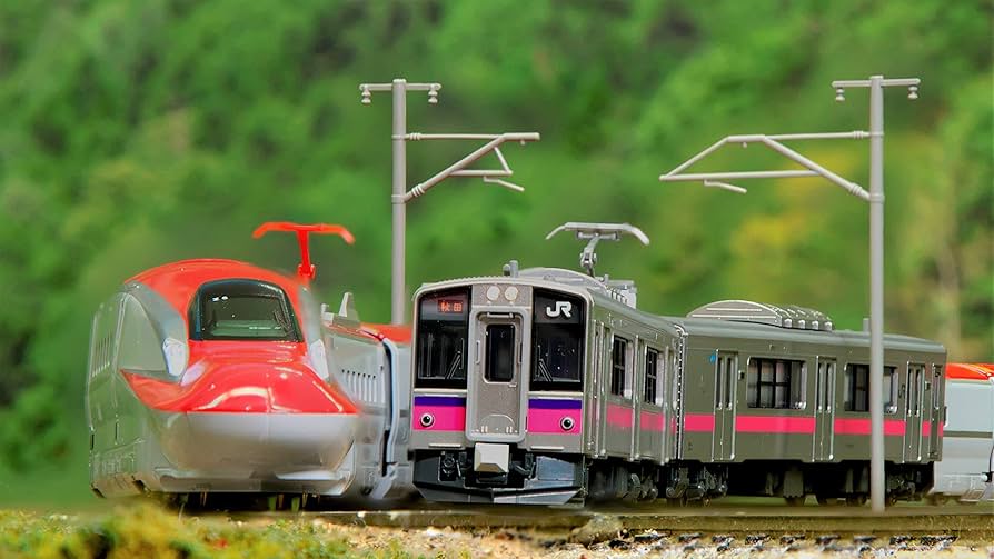 JR701系100番台秋田色・5両セットマイクロエース ライト点灯動力動作確認