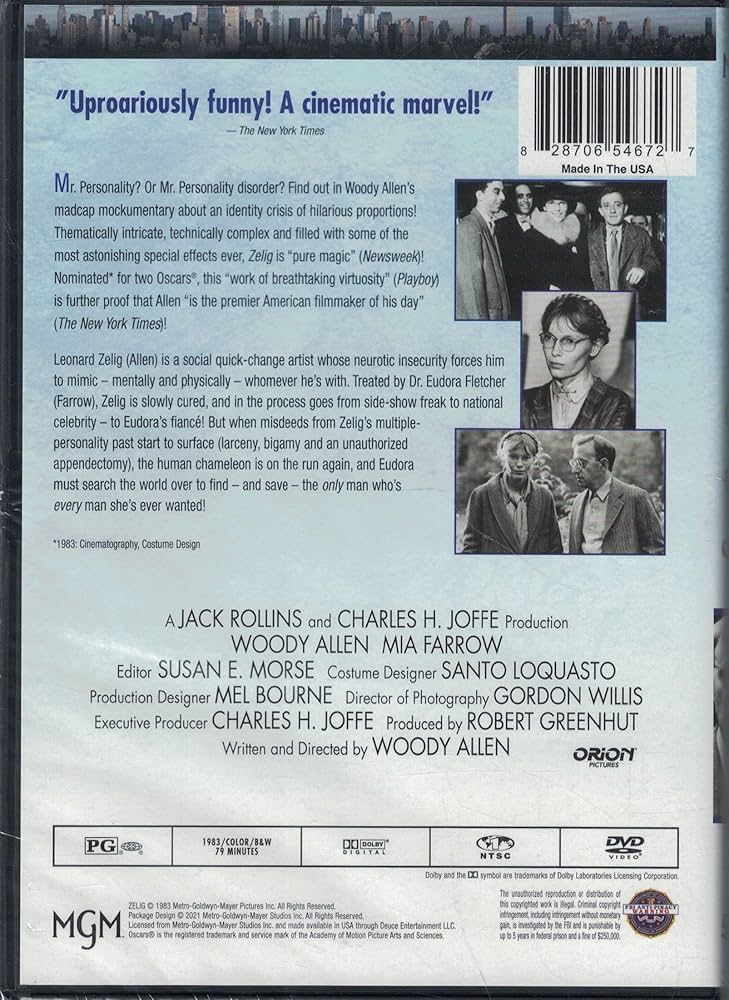 Amazon.com: Zelig : Woody Allen, John Buckwalter, Mia Farrow