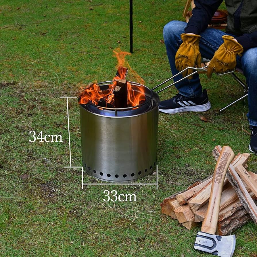 大型ウッドストーブ焼却炉二次燃焼BBQ廃油ストーブキャンプ