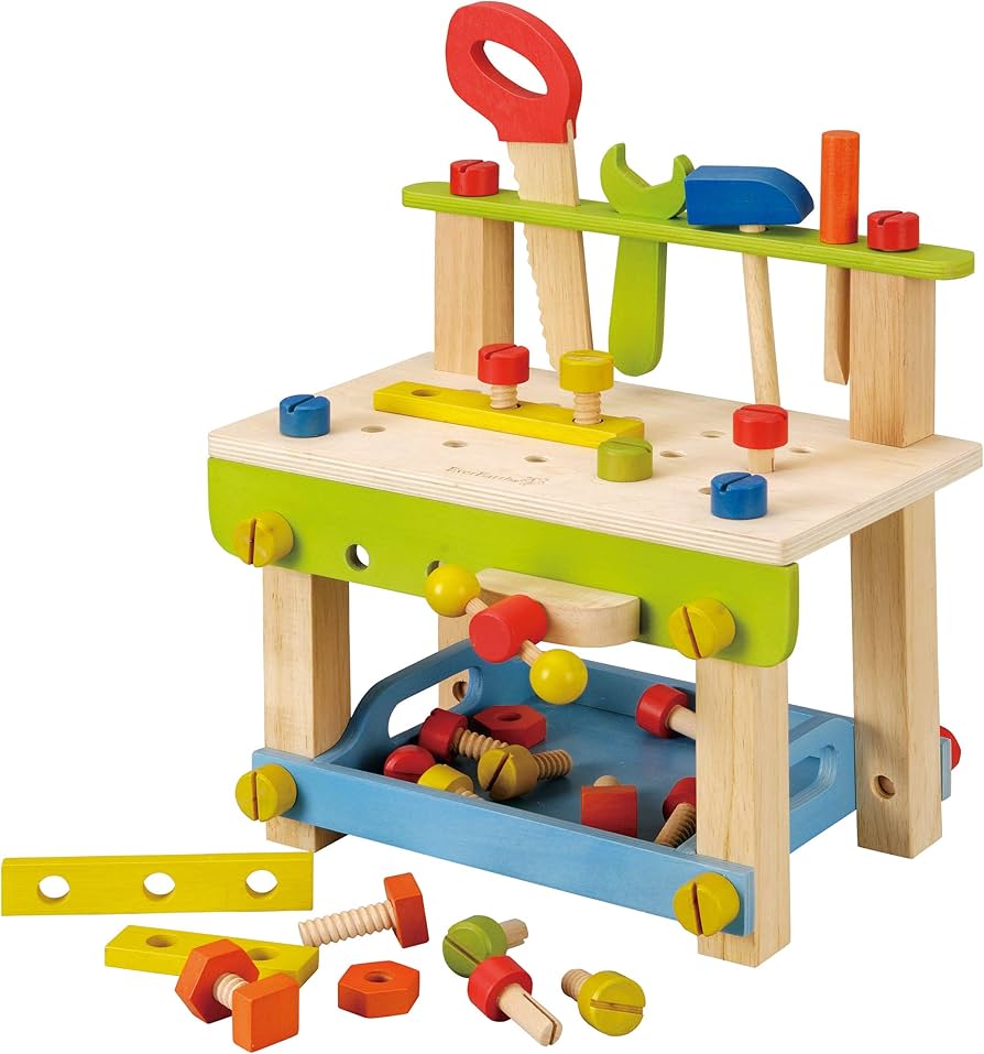 Amazon.com: EverEarth Toddler Workbench with Tools. Wooden