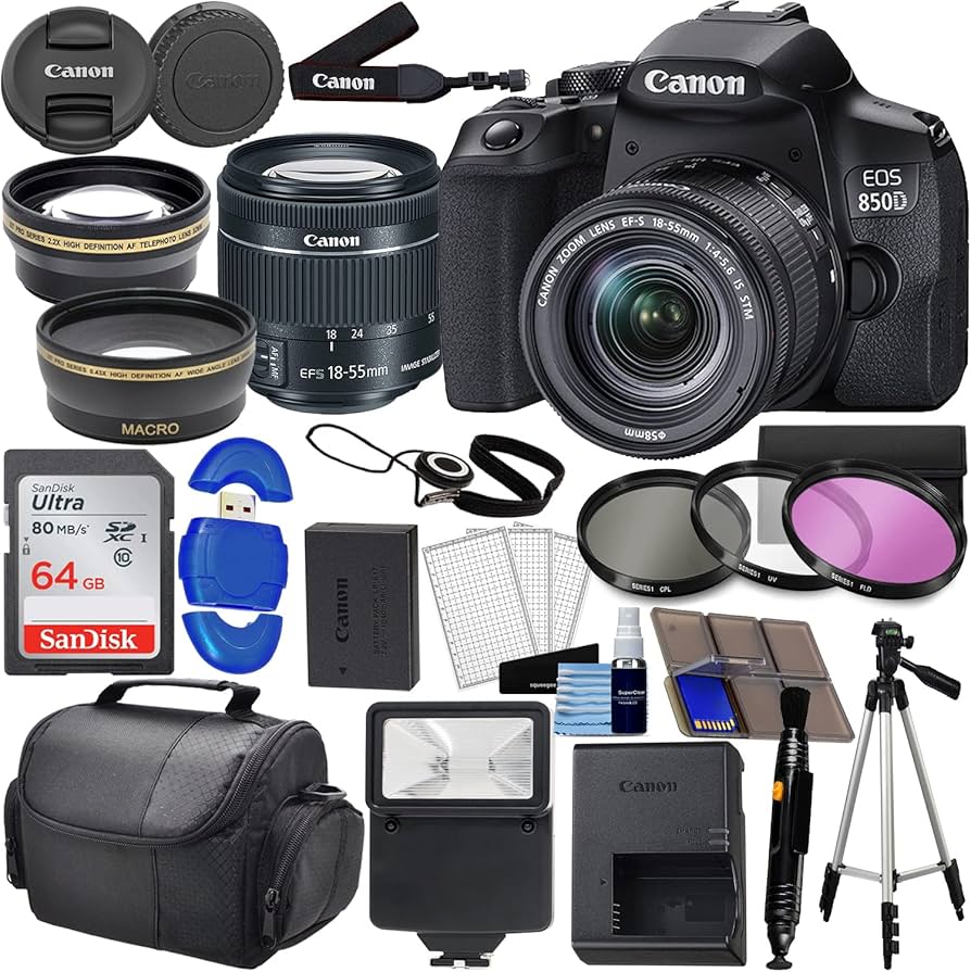 Amazon.com : Canon EOS 850D (Rebel T8i) DSLR Camera w/with 18-55mm