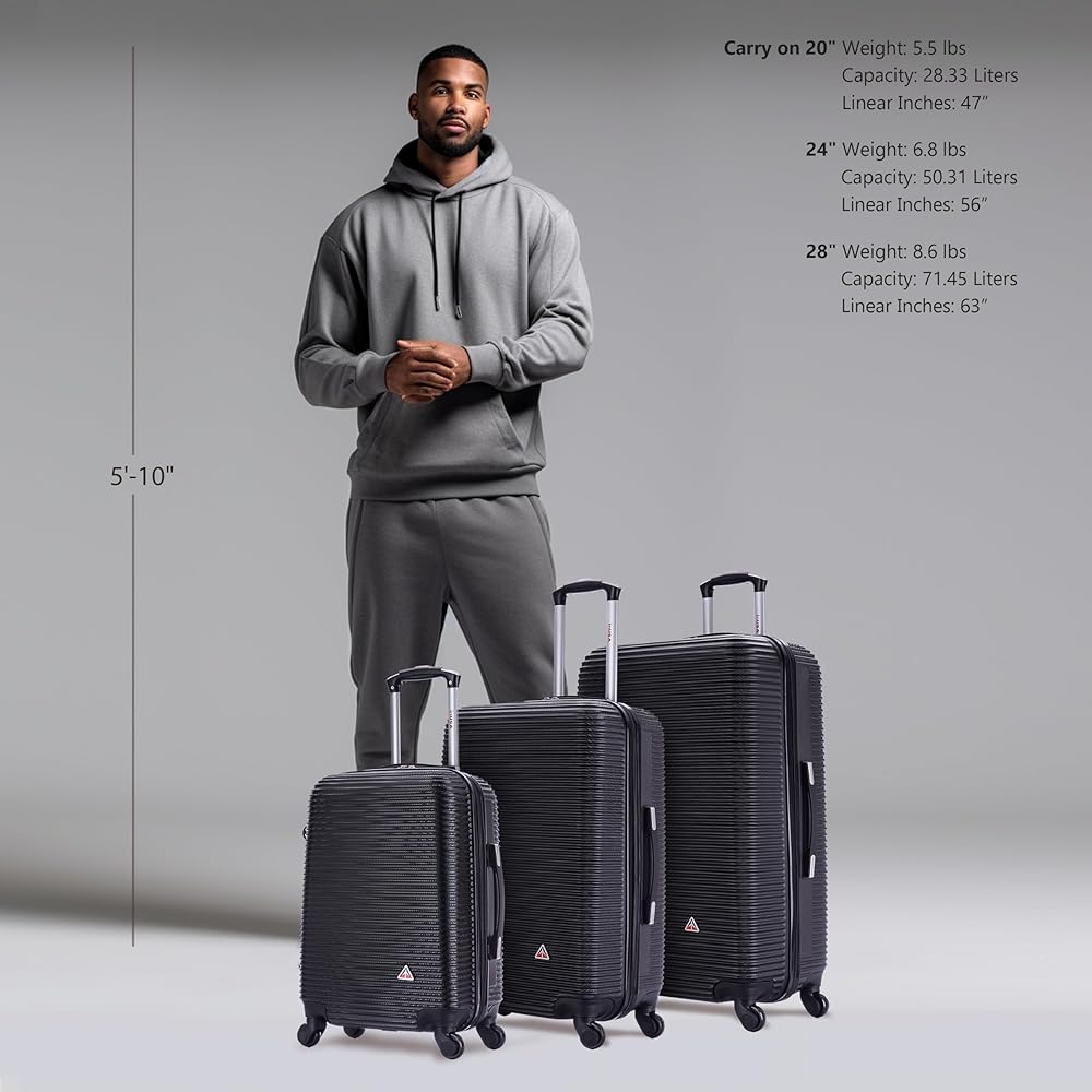 Amazon.com | InUSA ROYAL Hardside Luggage Set with Spinner Wheel
