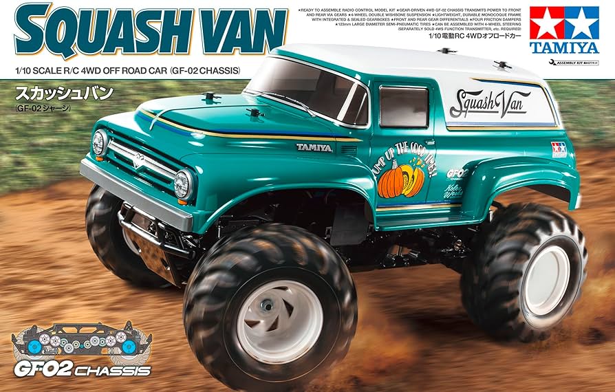 Amazon.com: TAMIYA 1/10 R/C Squash Van GF-02 TAM58725A : Toys & Games