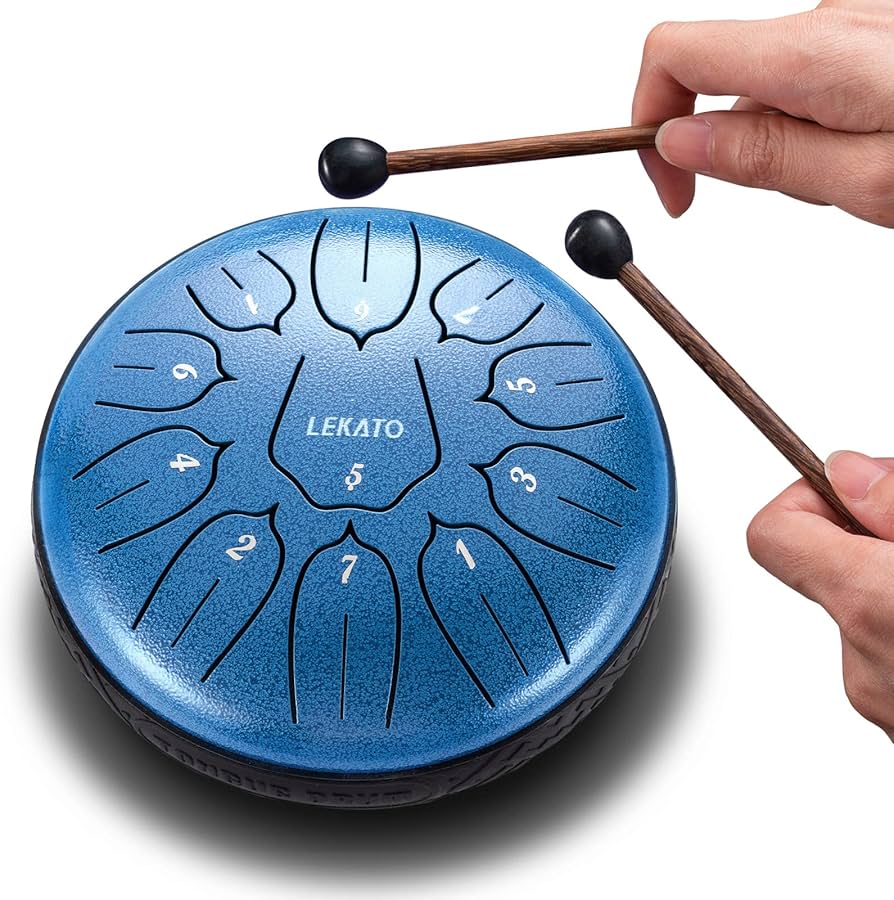 Amazon | スリットドラム スチールタングドラム LEKATO 金属ドラム 11