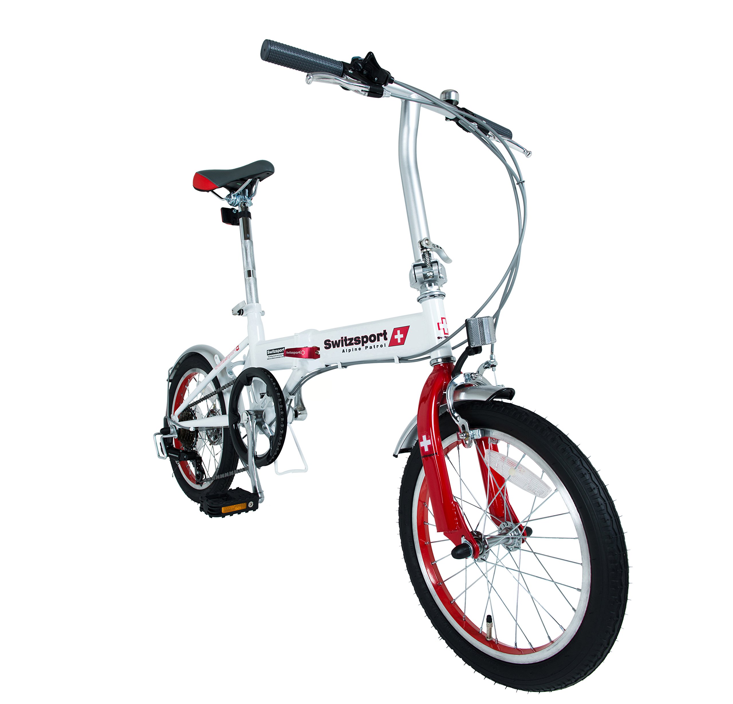 Switzsport LSW-H16 折りたたみ自転車 ホワイト⁄レッド Switzsport LSW