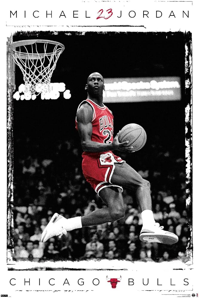 Michael Jordan - Dunk Wall Poster : Amazon.ca: Sports & Outdoors