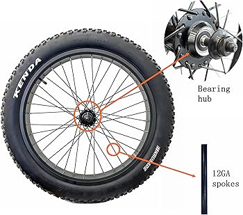 Amazon | Fat Bike フロントホイール 20インチ x 4.0 アセンブリ