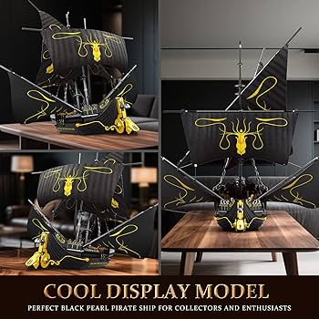 Amazon.com: Reobrix Pirate Ship Building Blocks Kits, MOC Black