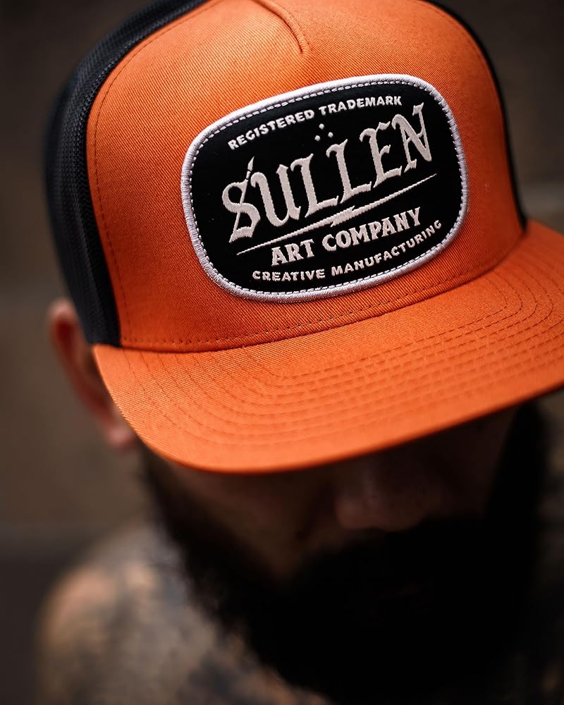 Sullen Contour Snapback Tattoo Lifestyle Hat (Black/Orange) at