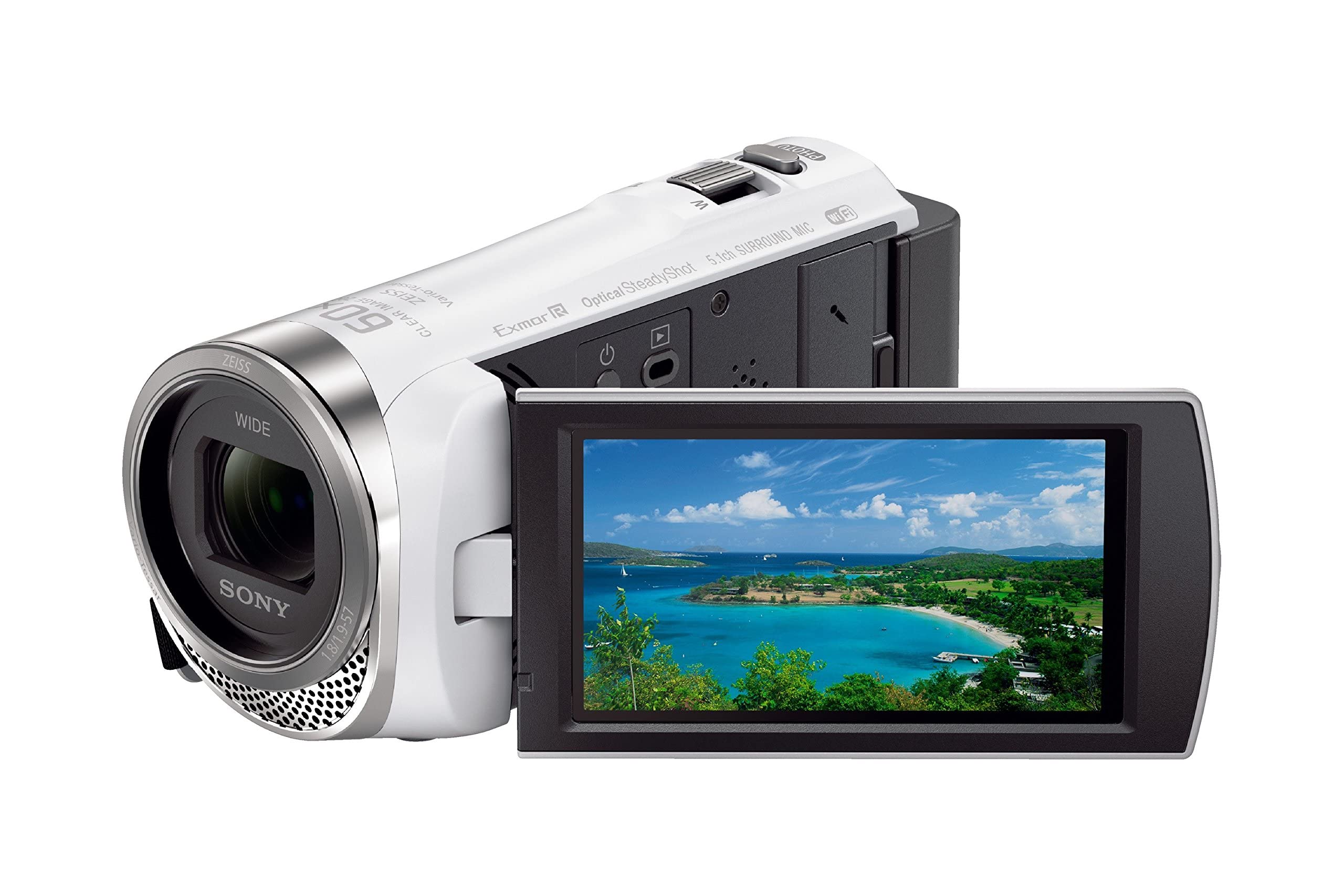 Amazon | SONY ビデオカメラ HDR-CX485 32GB 光学30倍 ホワイト