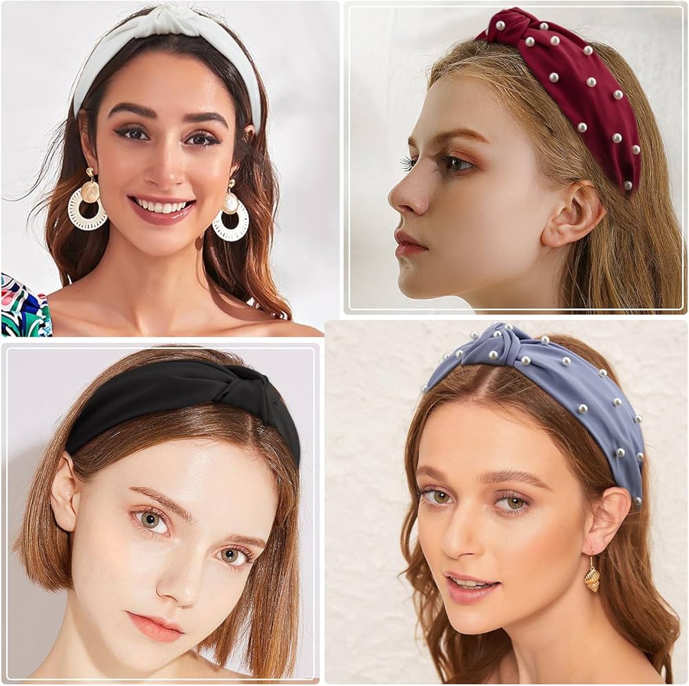 Amazon.com : Deoot 6 PCS Pearl Headbands for Women with Fabric