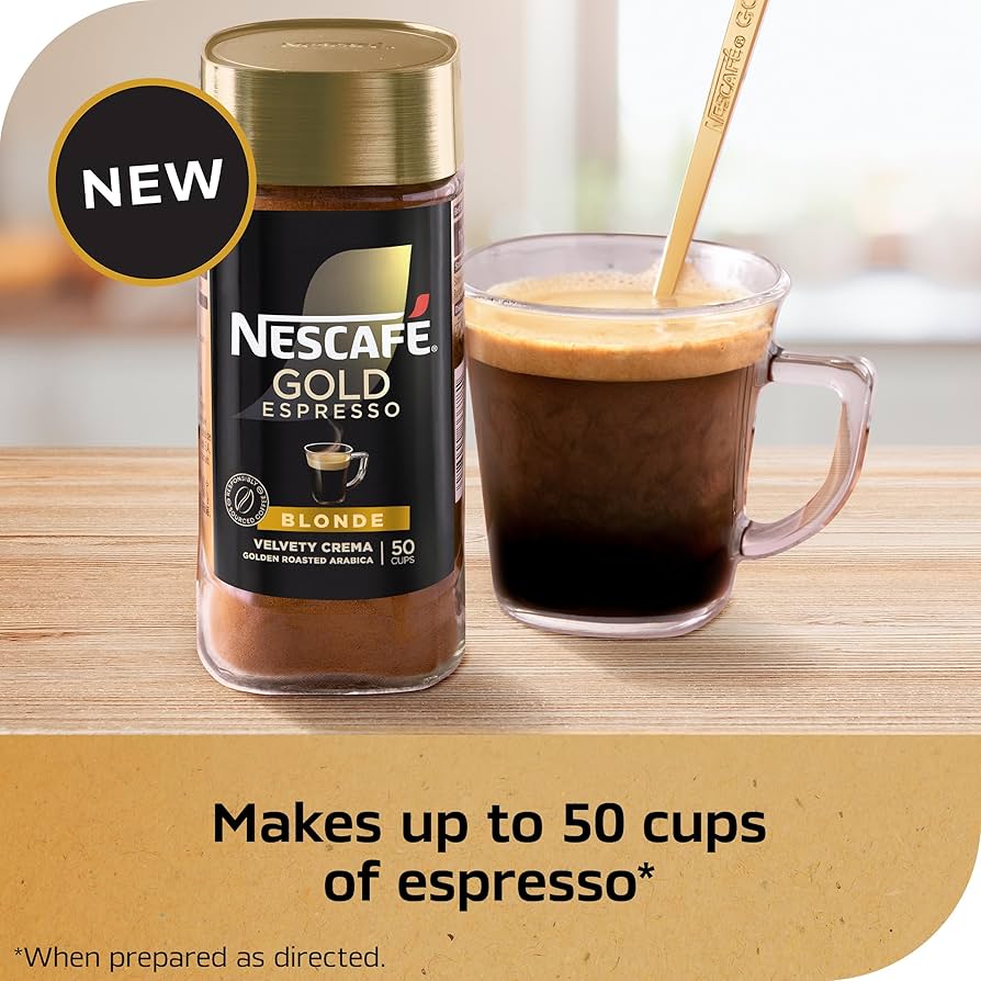 Amazon.com : NESCAFÉ Gold Espresso Blonde, Instant Coffee, 3.5 oz