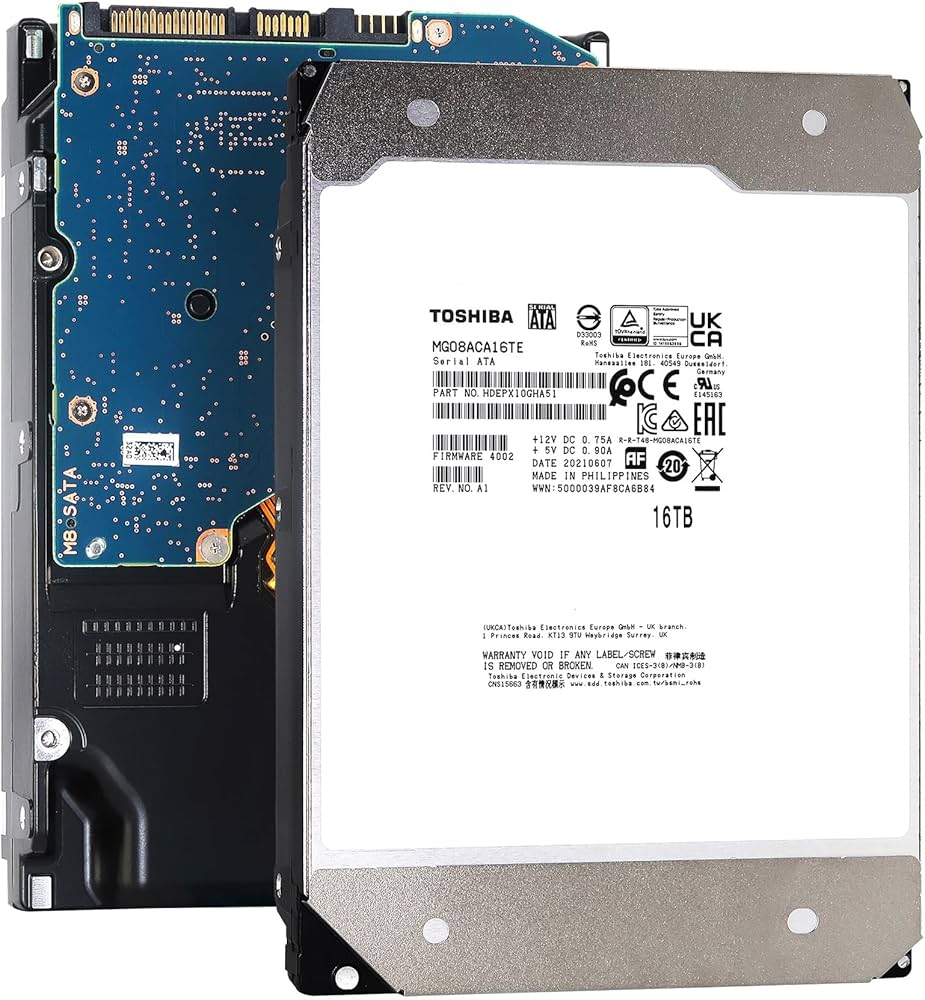Amazon | 東芝 HDD 16TB MG08シリーズ 企業版, 3.5インチ 7200rpm