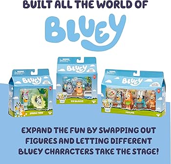 Amazon.co.jp: Bluey and Friends 2.5~3インチのポーズ可能な