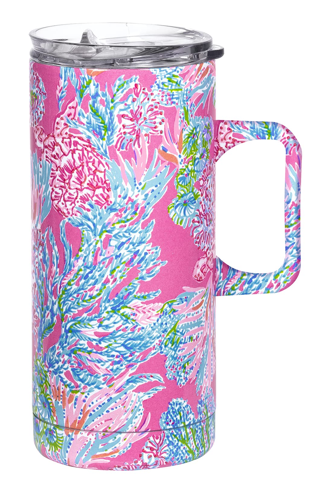 Amazon.com | Lilly Pulitzer 16 Oz Travel Mug with Handle and Lid