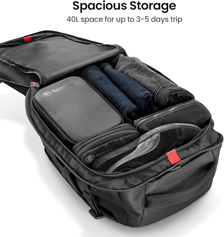 Amazon.com: tomtoc Travel Backpack 40L, TSA Friendly Flight
