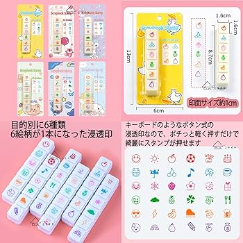 Amazon.co.jp: ミライヤ ミニスタンプ シャチハタタイプ 浸透印 ポチッ