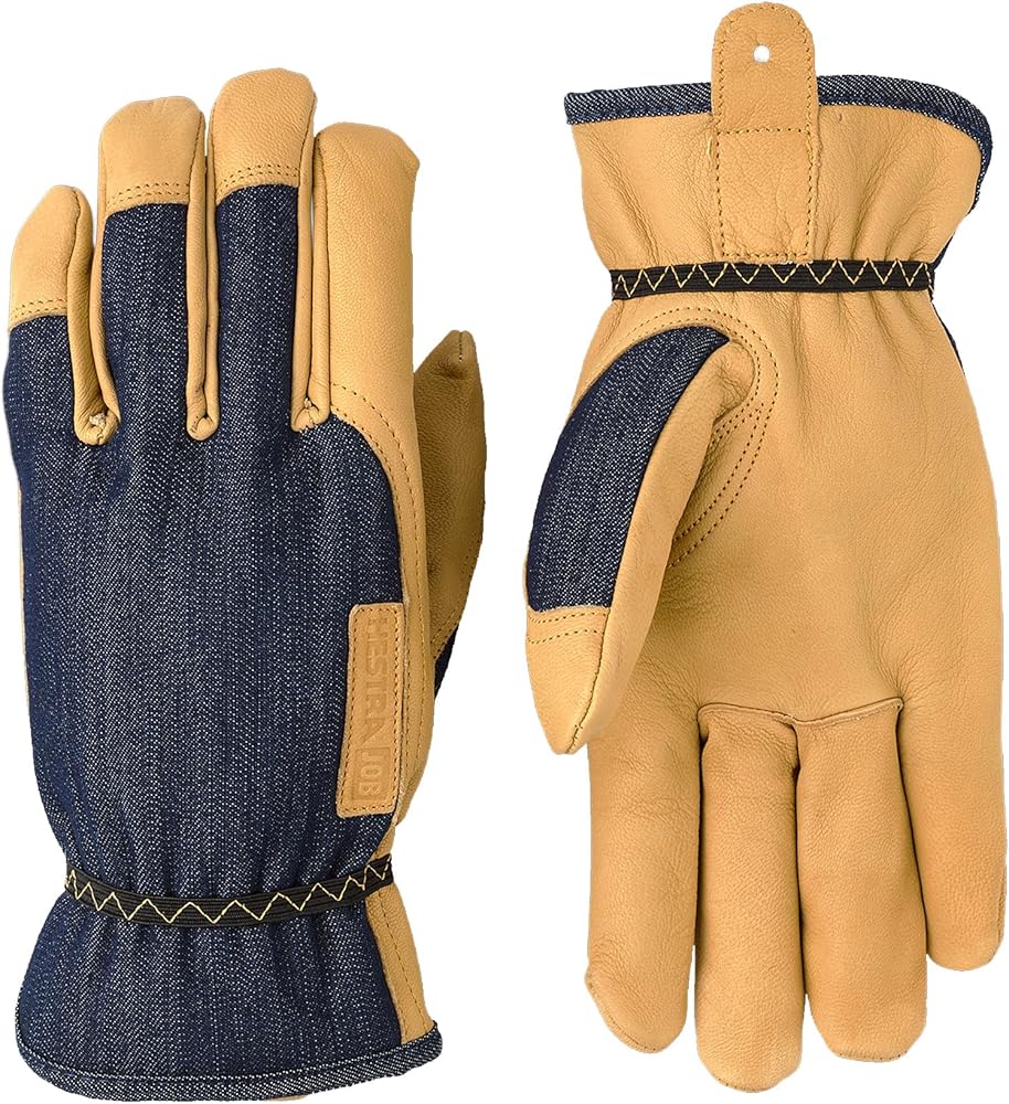 Amazon.com: Hestra Job Kobolt Denim Glove -5-Finger Glove for