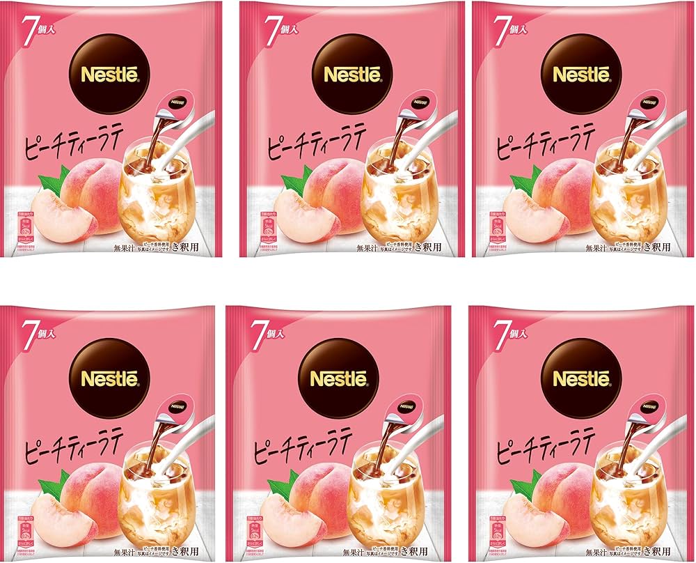 Amazon.co.jp: ネスレ ポーション ピーチティーラテ 7P×6袋,アイス