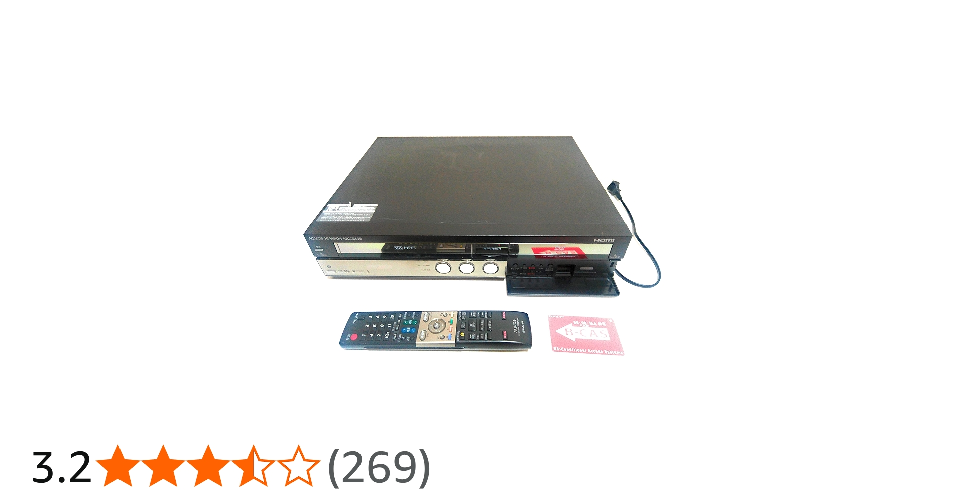 シャープレコーダーACV52美観リモコン+HDMI付き Amazon | シャープ