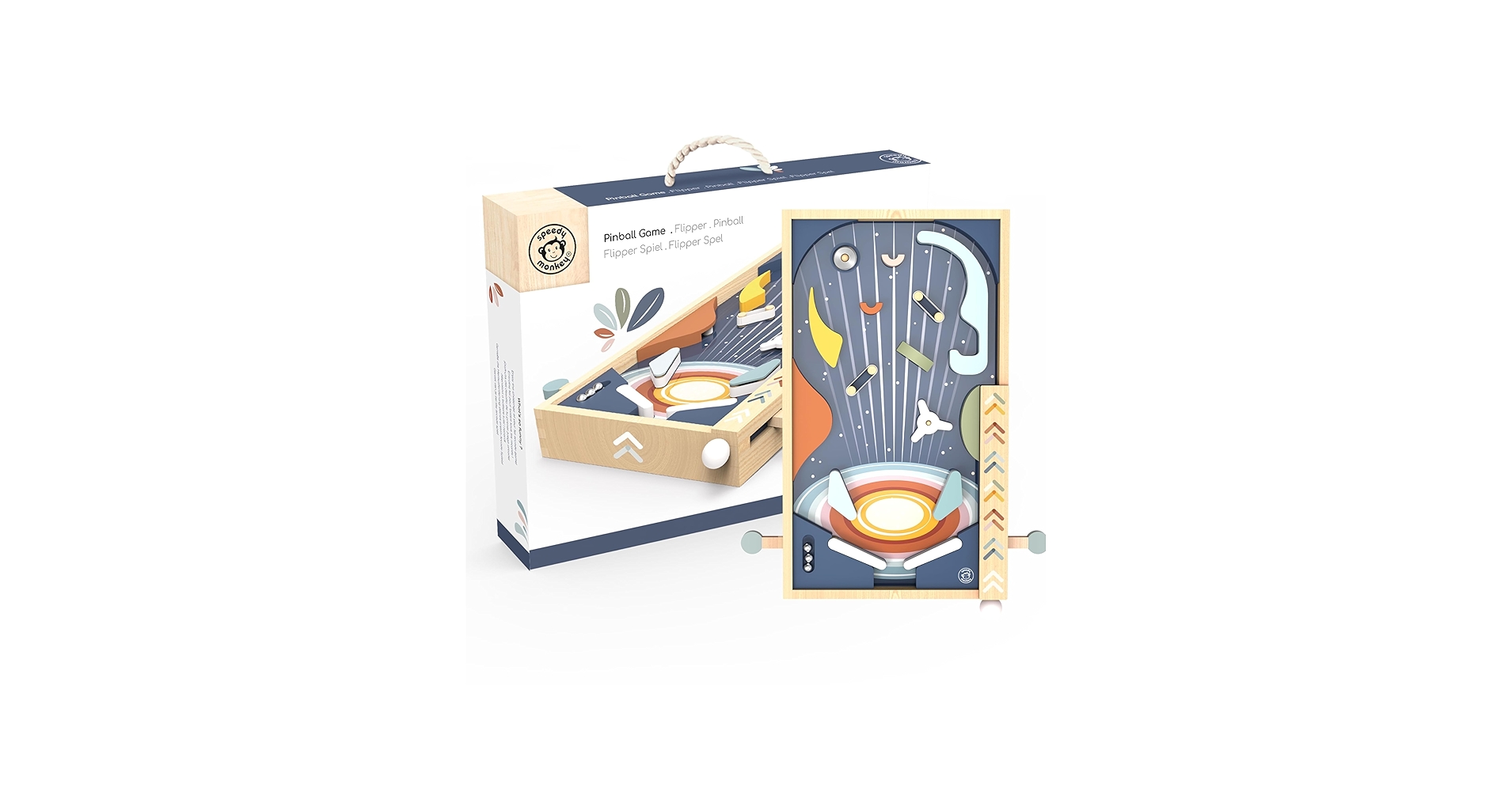 Amazon.com: SPEEDY MONKEY Wooden Pinball Machine Toy – Classic