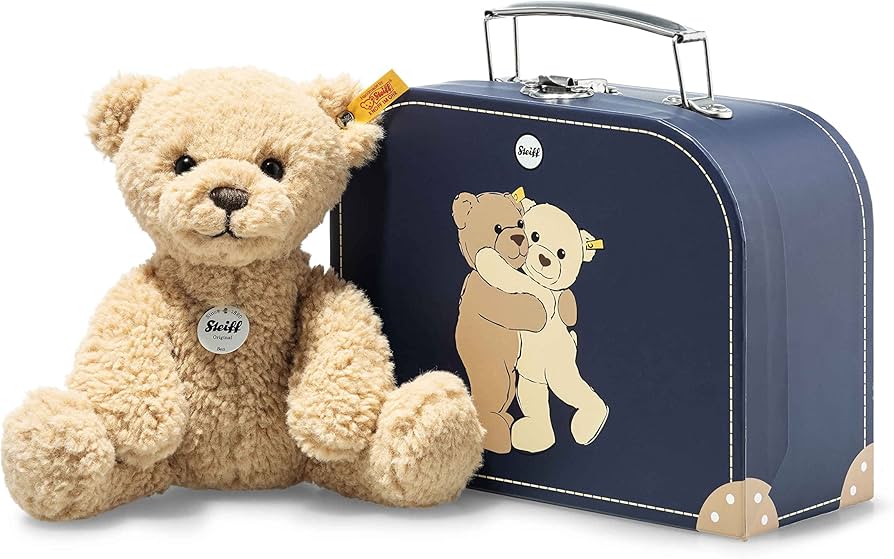 Steiff 114021 Teddy Bear Ben - 21 cm - Cuddly Toy - Beige in Case