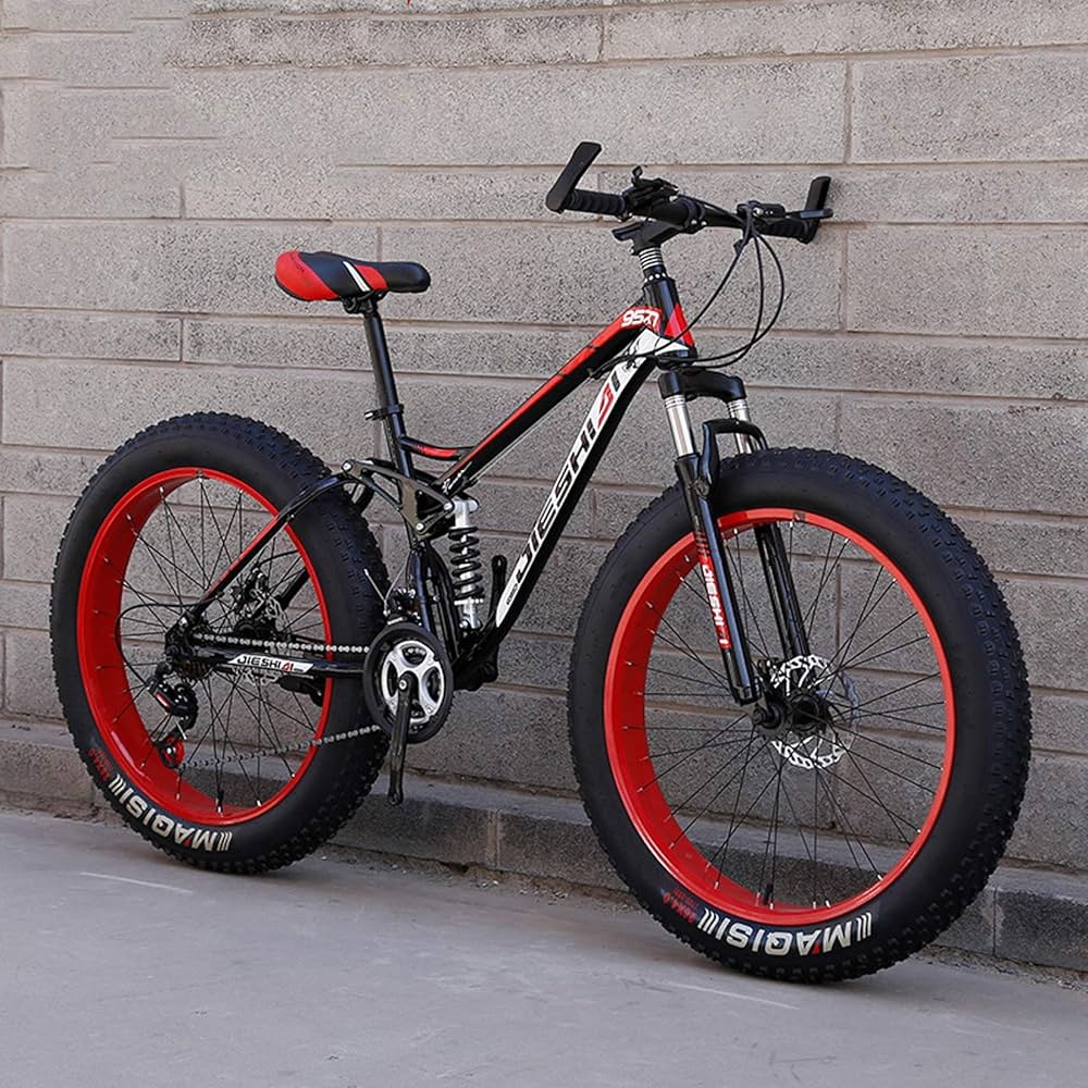 Amazon | ファットタイヤバイク26インチメンズマウンテンバイクダブル