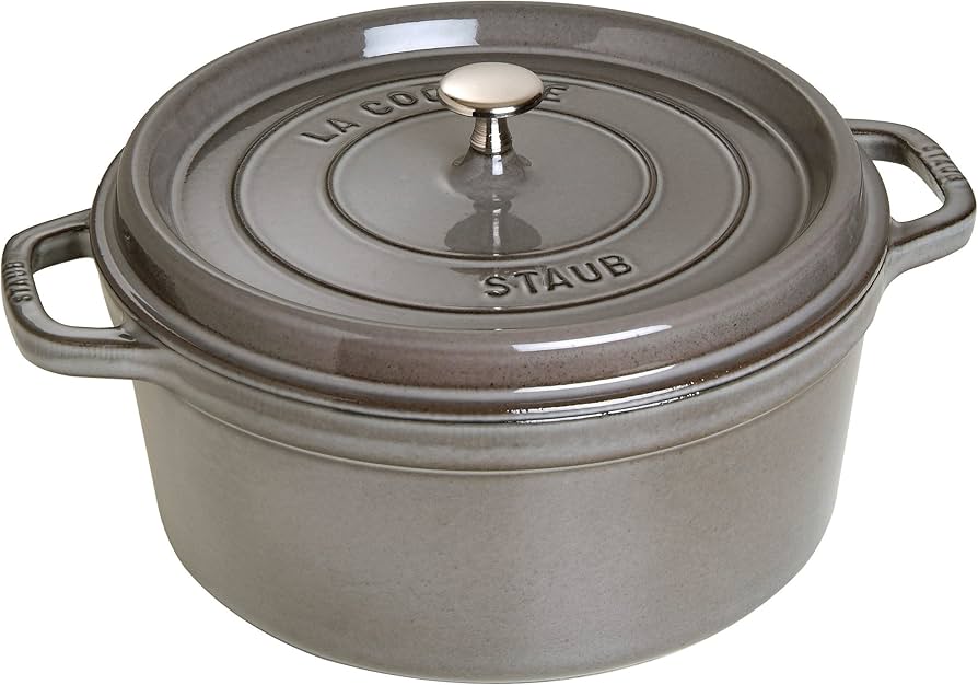 Amazon.co.jp: staub ストウブ 「 ココット ラウンド グレー 28cm
