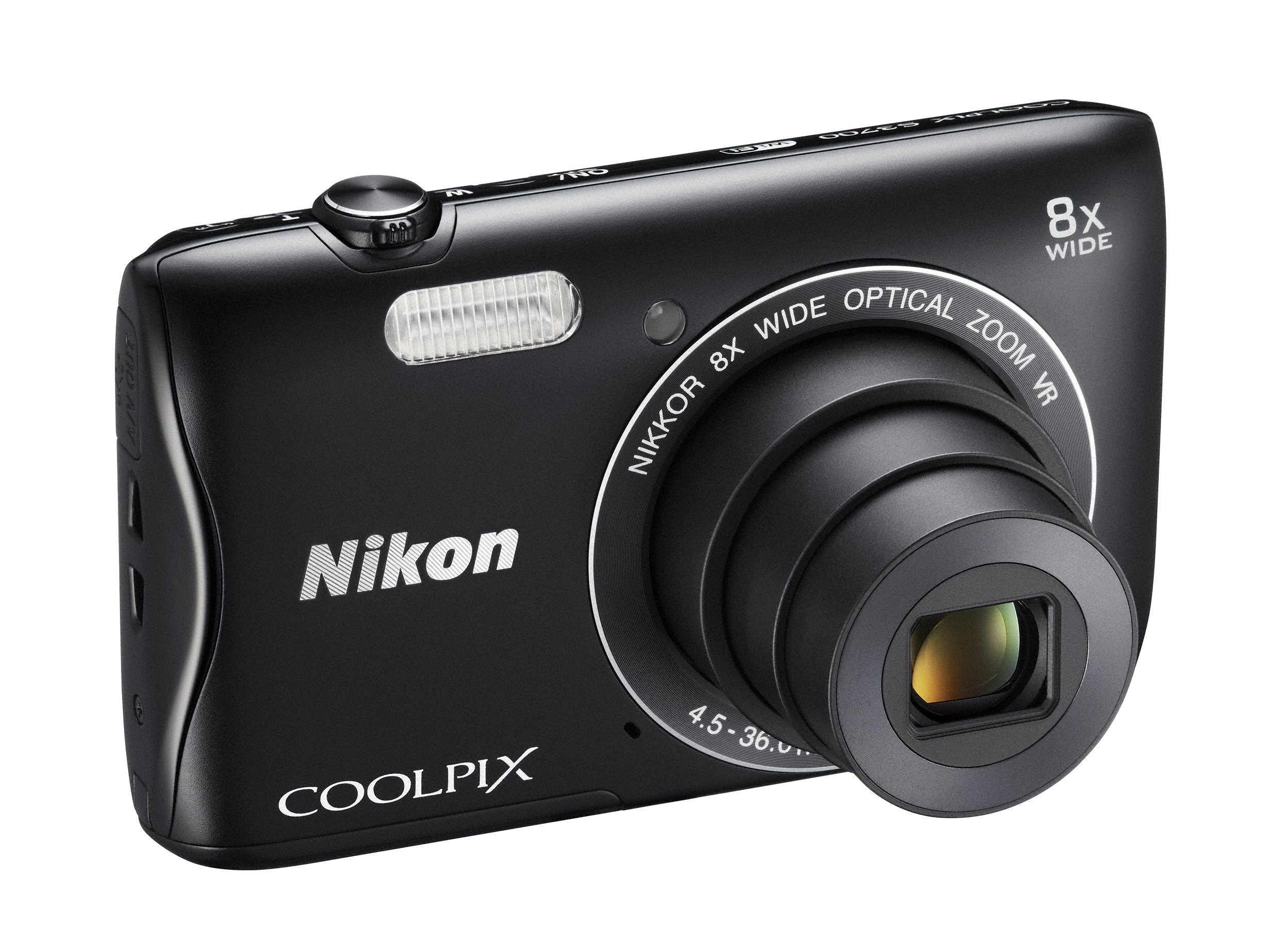 Amazon.com : Nikon Digital Camera COOLPIX S3700 Black Optical 8X