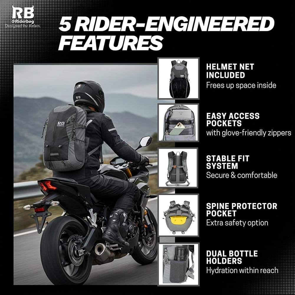 Amazon.com: Reflective Motorcycle Backpack – Hi Viz EDC Commuter