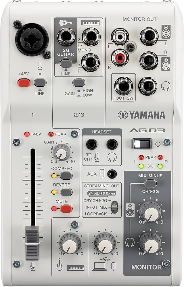 YAMAHA AG03 オーディオインターフェースホワイト