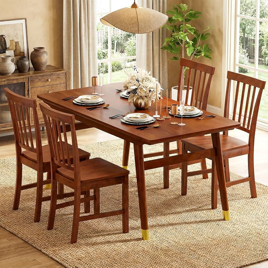 Amazon.com - Giantex Wood Dining Chair Set of 2, Farmhouse Wooden