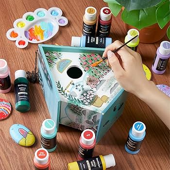 Amazon | Shuttle Art アクリル絵の具 25色セット アクリル顔料 速乾