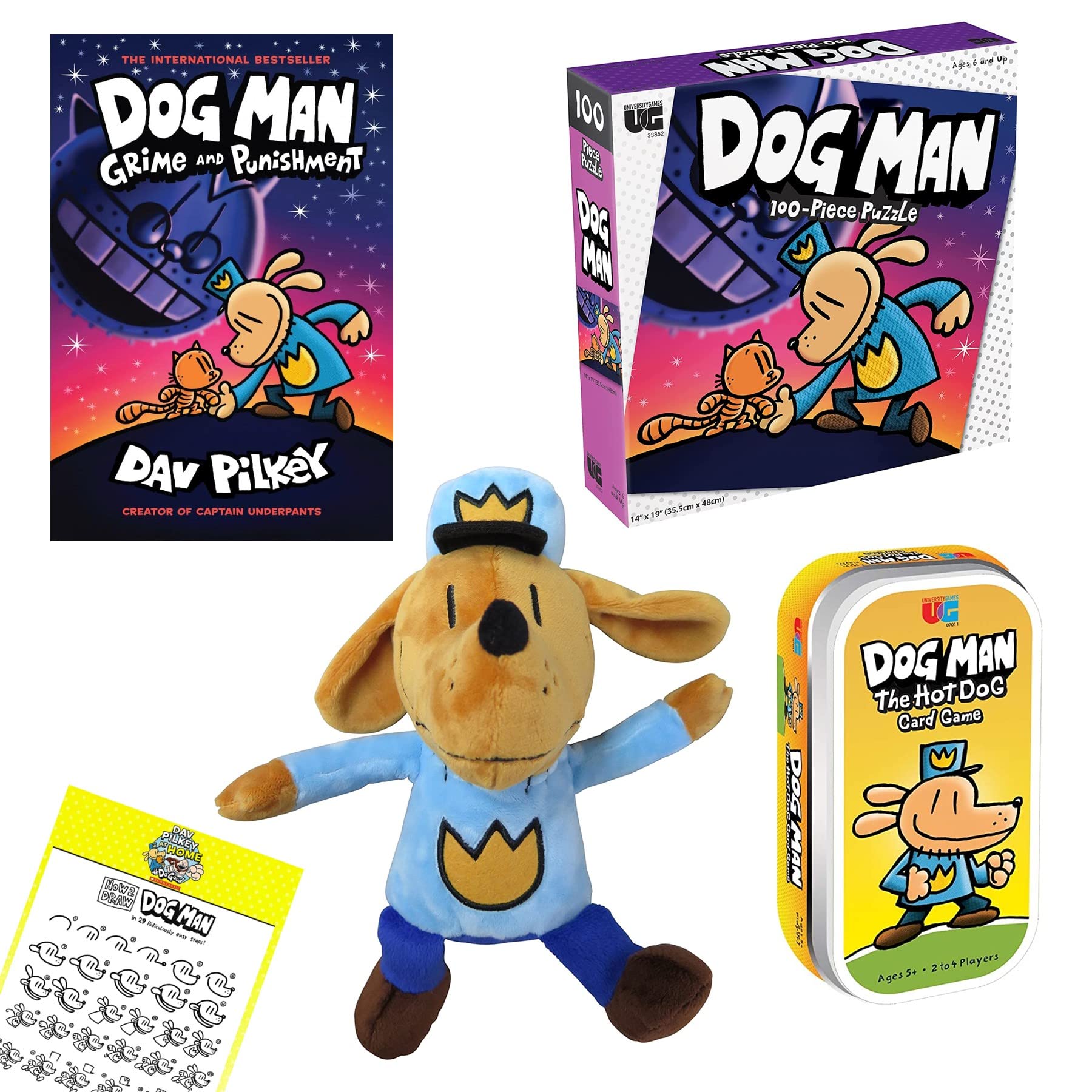 Amazon.com: Dav Pilkey Dog Man Grime and Punishment Gift Set