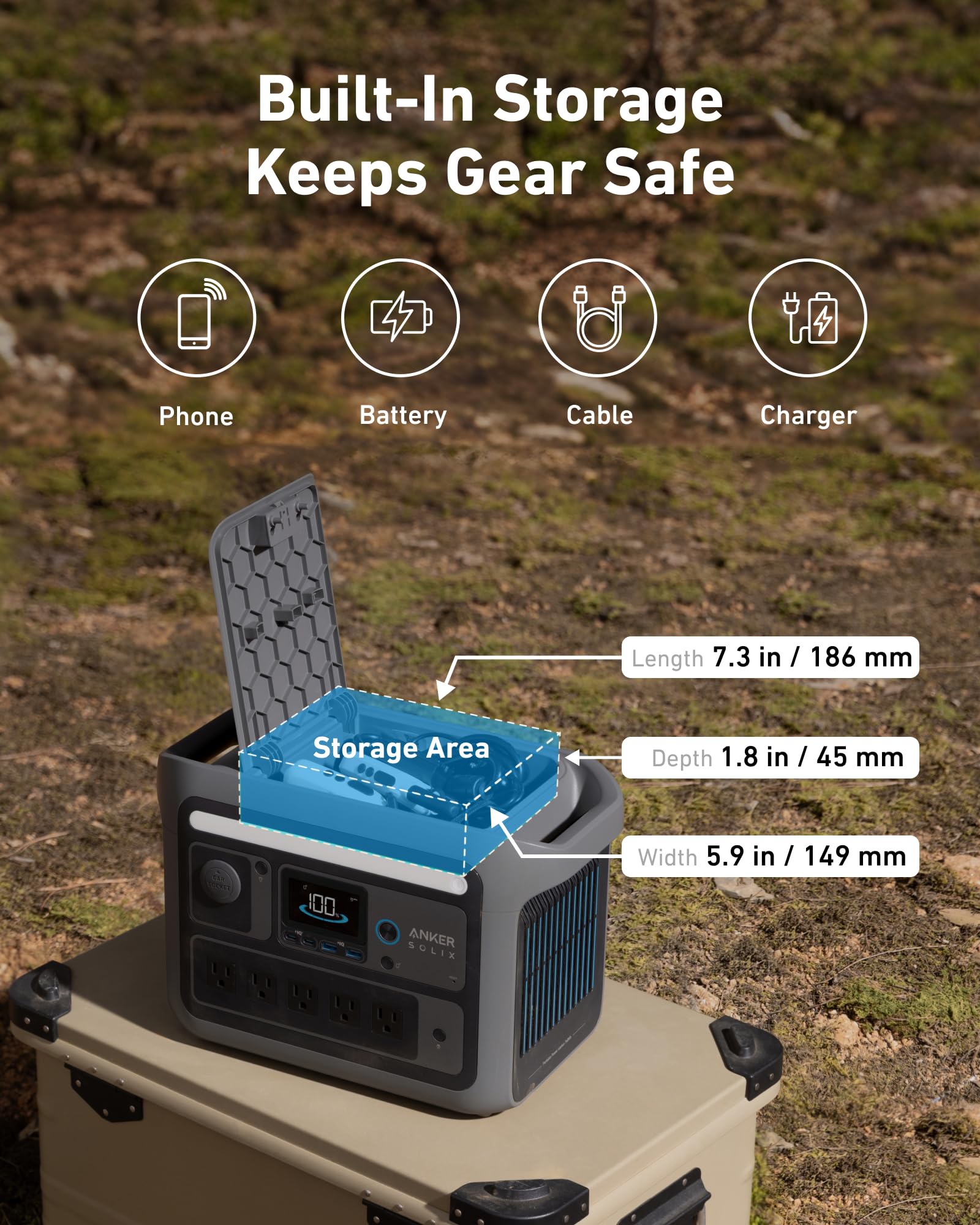 Amazon.com : Anker SOLIX C800 Portable Power Station, 1200W (Peak