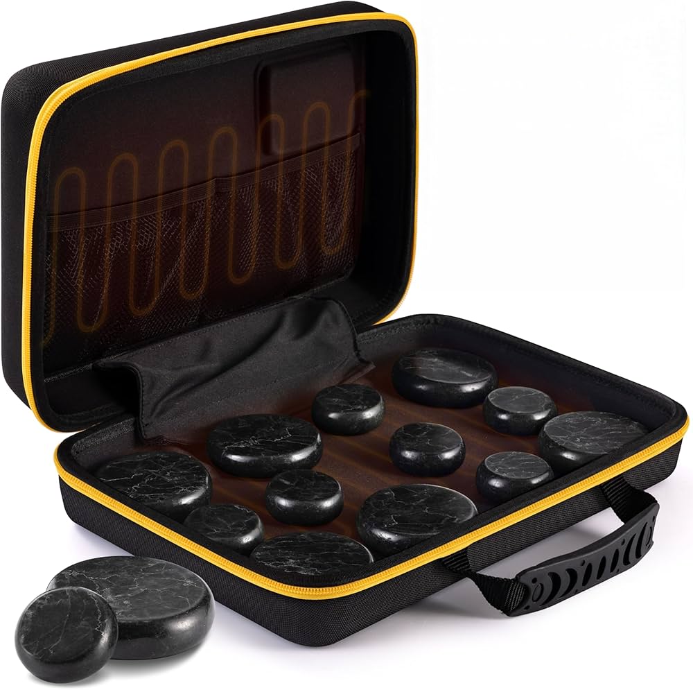 Amazon.com: SereneLife Portable Basalt Stone Massage Set with