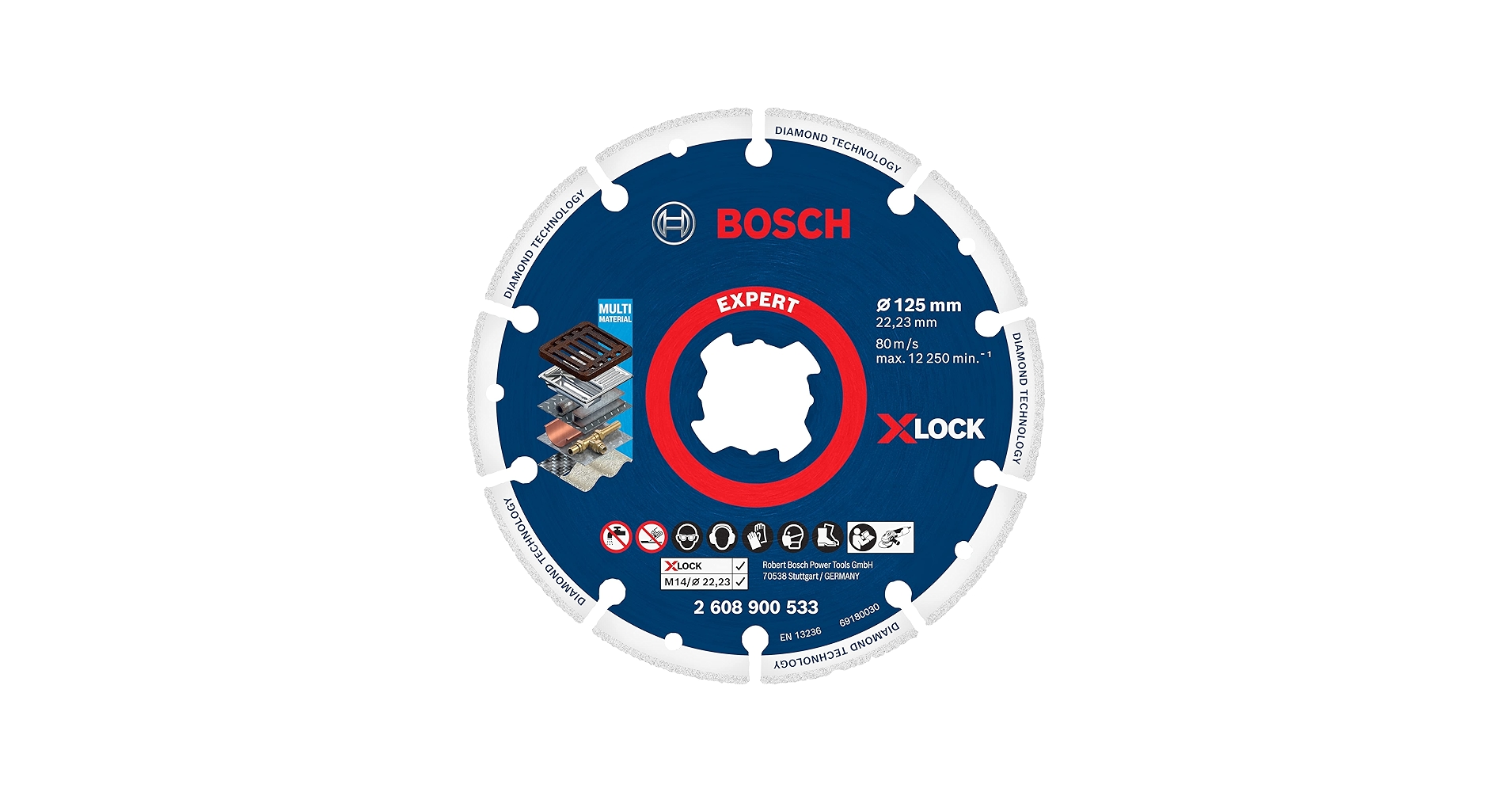 Bosch Professional 1x Expert Diamond Metal Wheel X-Lock Cutting
