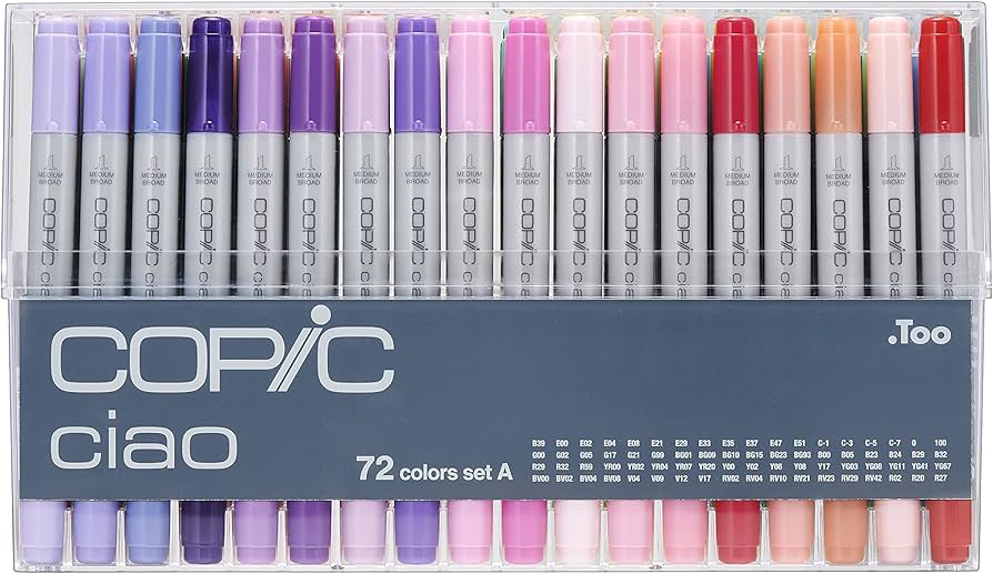 Amazon.co.jp: Too コピック チャオ 72色 Aセット : 文房具・オフィス用品
