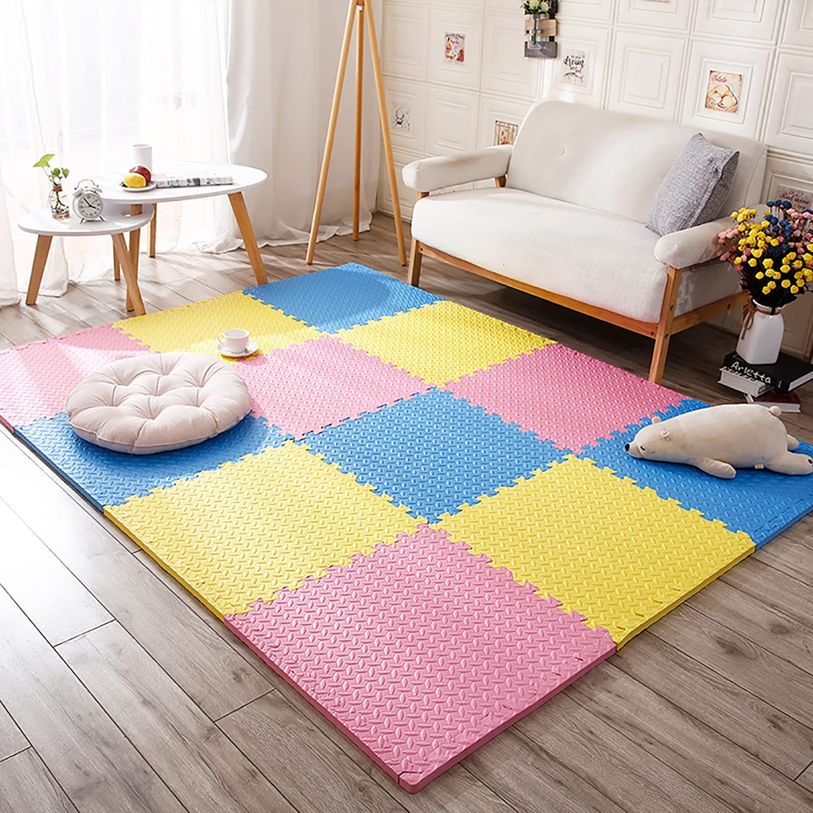 Amazon.co.jp: JYHCD ジョイントマット 大判 PE 厚さ 1.2cm 北欧