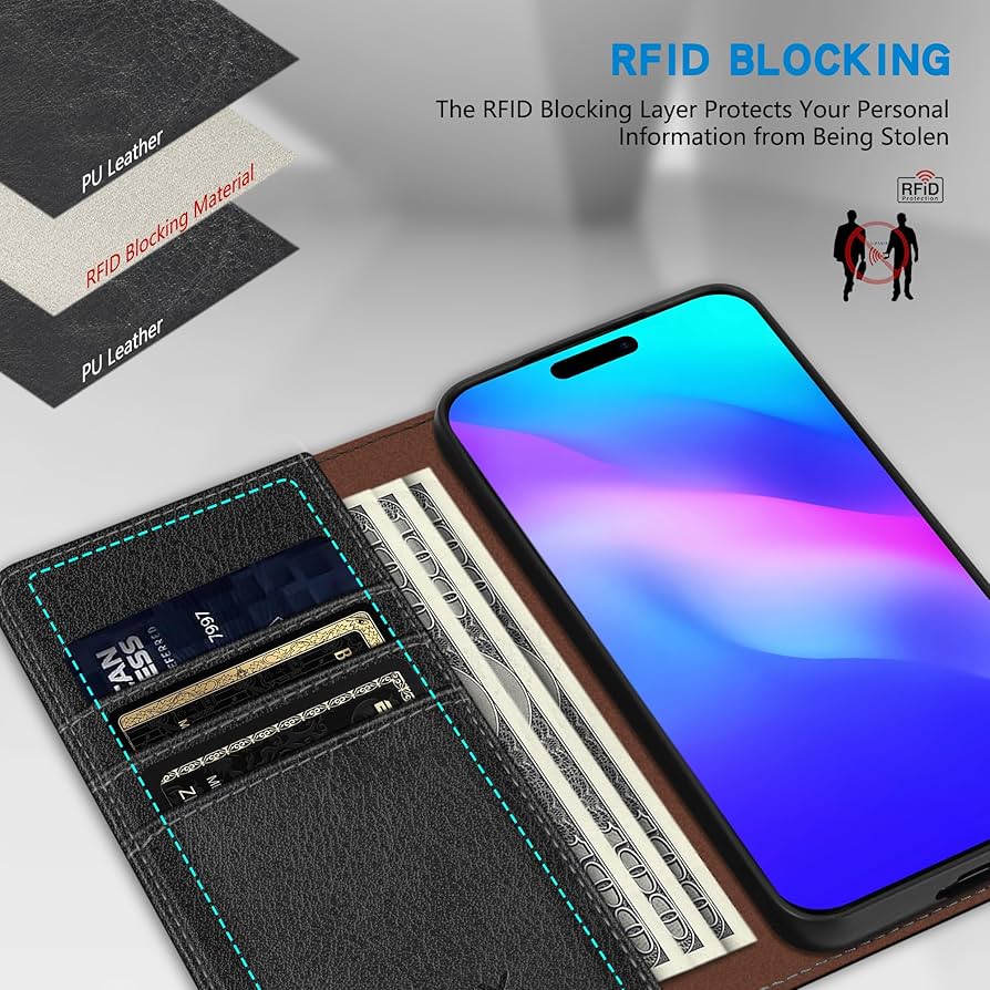 Amazon.com: ZZXX for iPhone 16 Pro Wallet Case with [RFID Blocking
